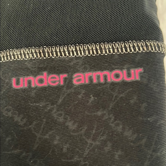 Under Armour Women's Black and Pink Sports Bra - Picture 5 of 5